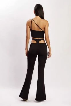 WXI Mavis Beaded Cutout Crop Top - Black All Tops