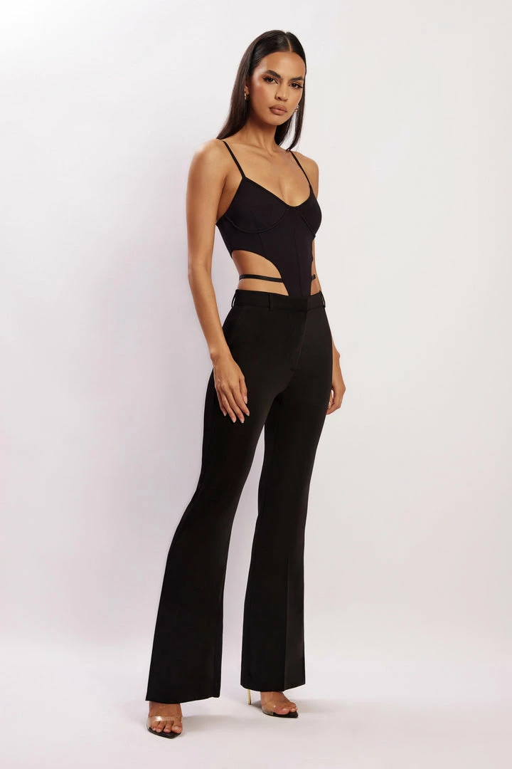 WXI Steph Cut Out Bodysuit With Hardware - Black All Tops 5 WXI Steph Cut Out Bodysuit With Hardware - Black All Tops