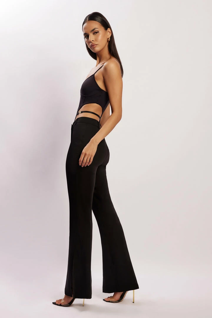 WXI Steph Cut Out Bodysuit With Hardware - Black All Tops 7 WXI Steph Cut Out Bodysuit With Hardware - Black All Tops