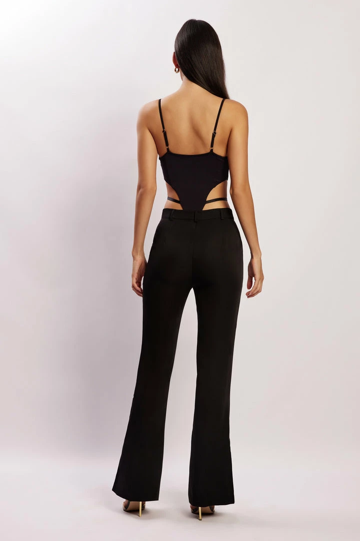 WXI Steph Cut Out Bodysuit With Hardware - Black All Tops 3 WXI Steph Cut Out Bodysuit With Hardware - Black All Tops