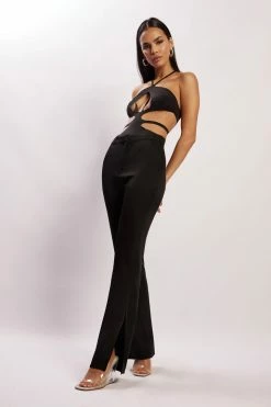 BSD Nia Laser Cutout Bodysuit - Black