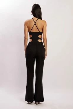 BSD Nia Laser Cutout Bodysuit - Black
