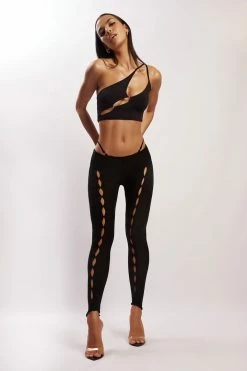 WXI Mavis Beaded Cutout Crop Top - Black All Tops 15 WXI Mavis Beaded Cutout Crop Top - Black All Tops