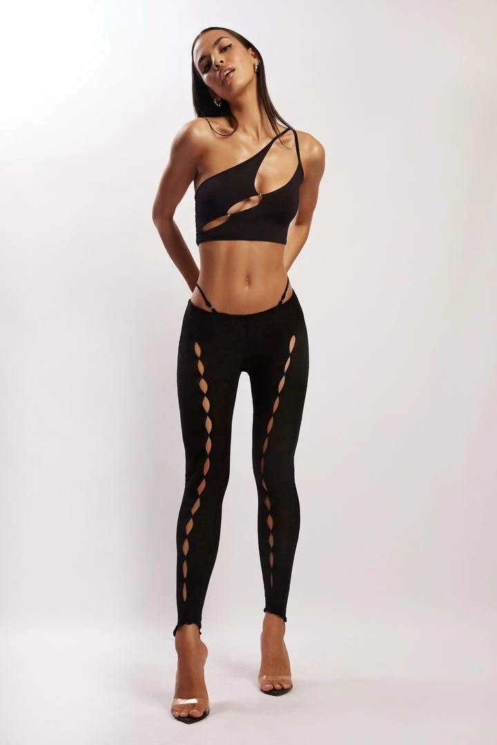 WXI Mavis Beaded Cutout Crop Top - Black All Tops 7 WXI Mavis Beaded Cutout Crop Top - Black All Tops