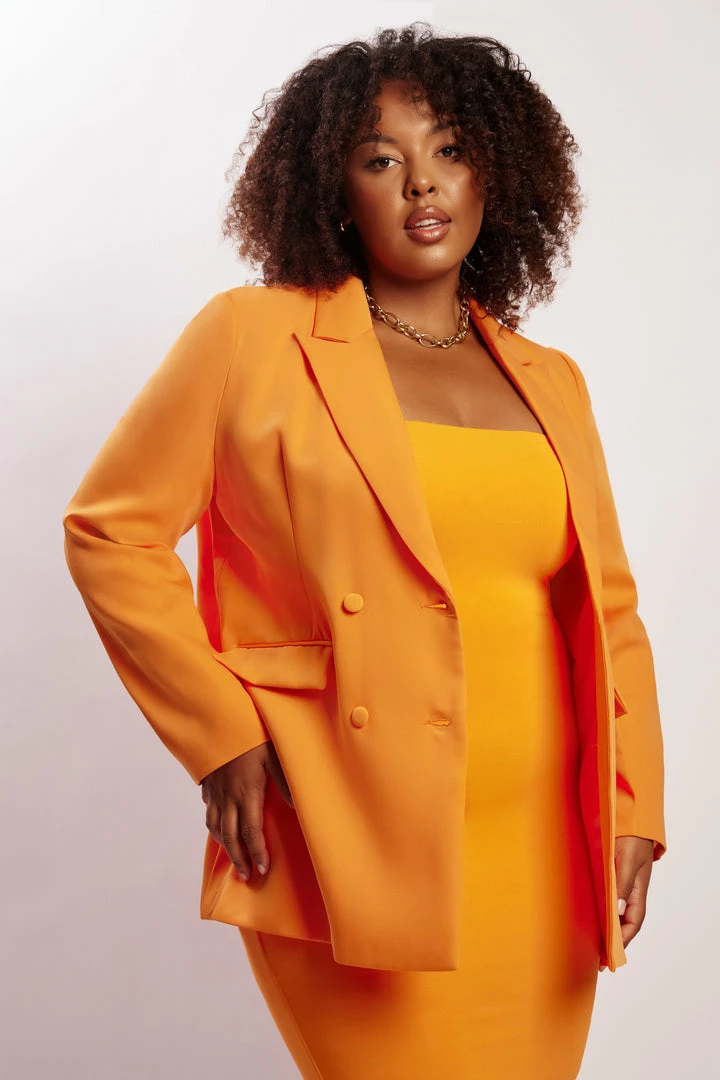 WNT Two Piece Sets Madison Oversized Blazer - Tangerine 11 WNT Two Piece Sets Madison Oversized Blazer - Tangerine
