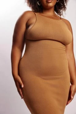 SOP Kelly Cross Back Square Neck Dress - Almond DRESSES 16 SOP Kelly Cross Back Square Neck Dress - Almond DRESSES