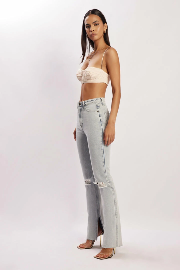 FTH All Tops Tessa Mesh Ruched Cup Bralette - Cream 4 FTH All Tops Tessa Mesh Ruched Cup Bralette - Cream