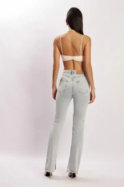 FTH All Tops Tessa Mesh Ruched Cup Bralette - Cream