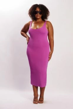 WXI India Scoop Neck Maxi Dress - Violet