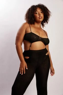 BSD Celeste Mesh Two Piece Jumpsuit - Black