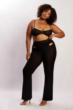 BSD Celeste Mesh Two Piece Jumpsuit - Black