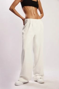 WNT Janelle Low Rise Pants - White All Bottoms
