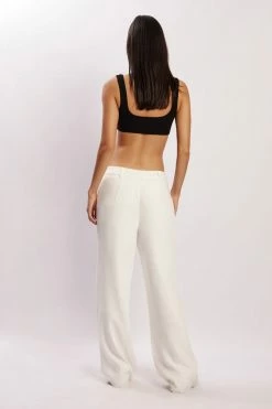 WNT Janelle Low Rise Pants - White All Bottoms