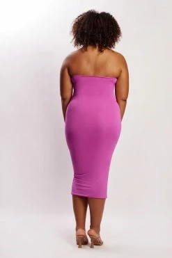 WXI Cassidy Strapless Midi Dress - Violet
