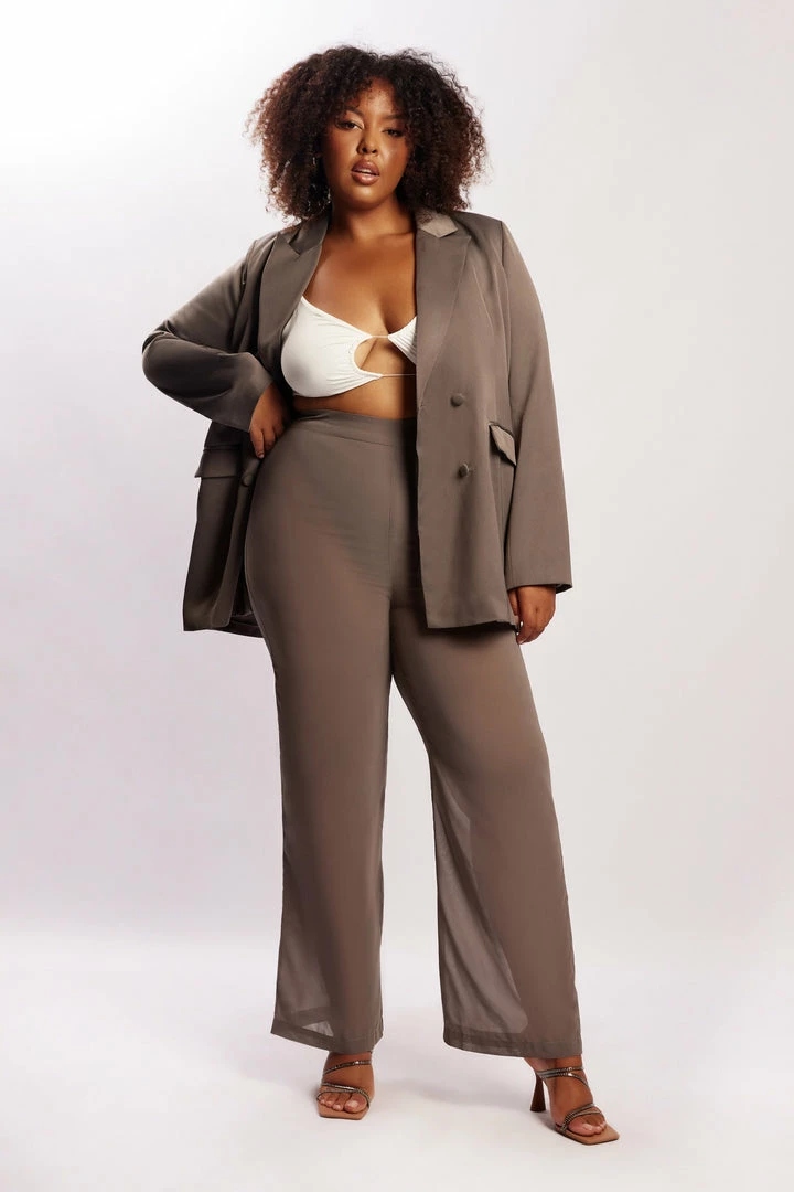 WNT Amelia Sheer Pants - Charcoal 10 WNT Amelia Sheer Pants - Charcoal