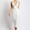 JLW Lila Diamante Rope Midi Dress - White DRESSES