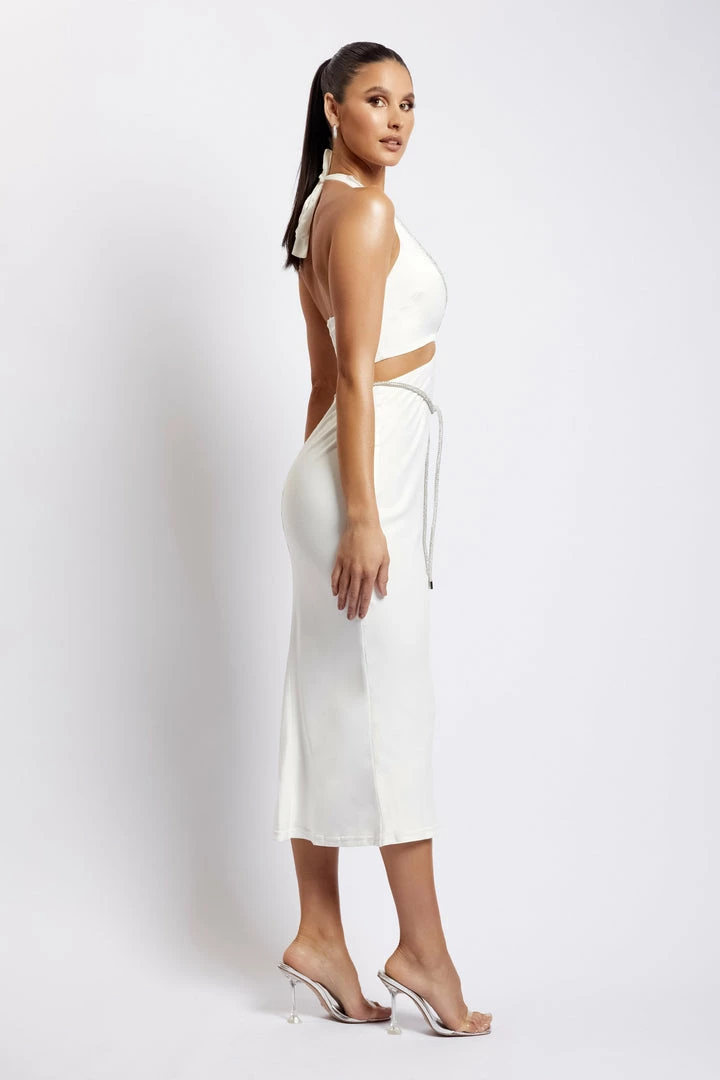 JLW Lila Diamante Rope Midi Dress - White DRESSES 5 JLW Lila Diamante Rope Midi Dress - White DRESSES