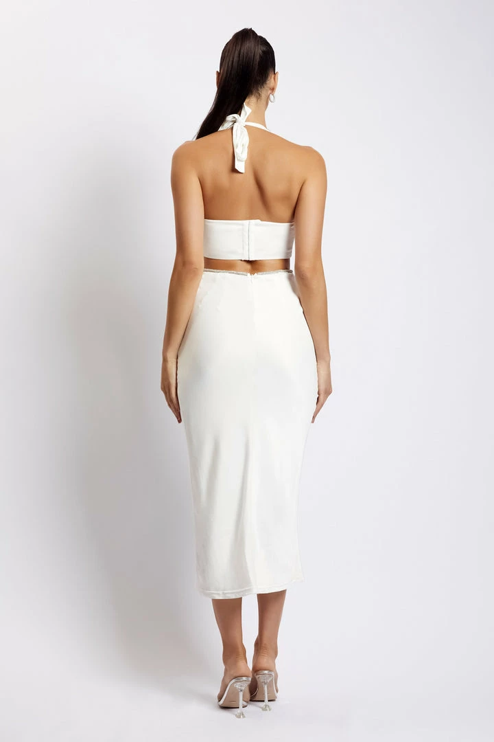 JLW Lila Diamante Rope Midi Dress - White DRESSES 2 JLW Lila Diamante Rope Midi Dress - White DRESSES