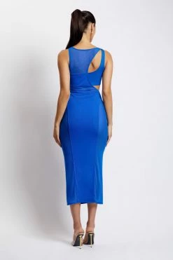 GZH Chelsea Sleeveless Mesh Cut Out Midi Dress - Cobalt Blue 10 GZH Chelsea Sleeveless Mesh Cut Out Midi Dress - Cobalt Blue