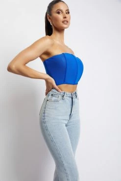 WNT Allie Mesh Corset - Cobalt Blue All Tops