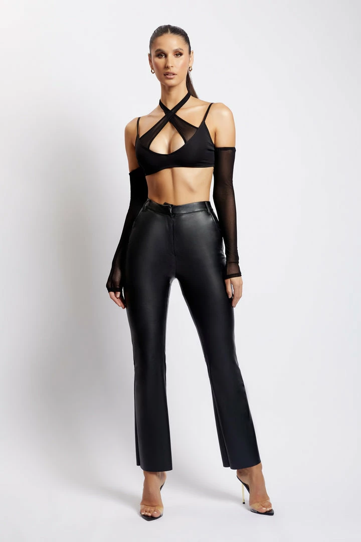 GZH Carmen Mesh Cut Out Crop Top - Black 8 GZH Carmen Mesh Cut Out Crop Top - Black
