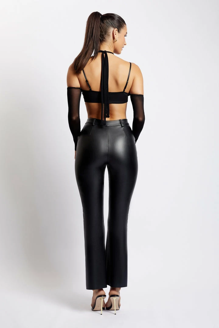 GZH Carmen Mesh Cut Out Crop Top - Black 3 GZH Carmen Mesh Cut Out Crop Top - Black