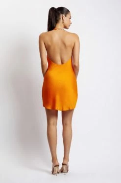 WNT Elodie Cowl Front Chain Mini Dress - Mandarin DRESSES