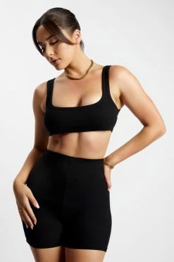 ROM All Tops Jackie Scoop Neck Crop Top - Black 12 ROM All Tops Jackie Scoop Neck Crop Top - Black