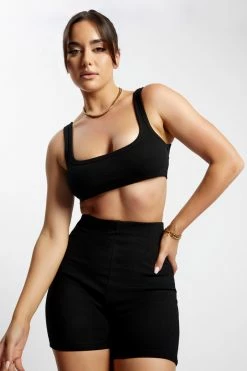 ROM All Tops Jackie Scoop Neck Crop Top - Black 16 ROM All Tops Jackie Scoop Neck Crop Top - Black