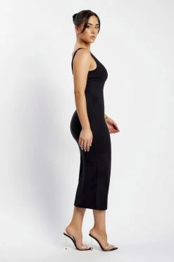 WXI India Scoop Neck Maxi Dress - Black DRESSES