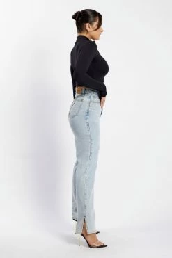 WXI All Tops Rebecca Zip Up Crop Long Sleeve Top - Black