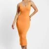 WXI DRESSES India Scoop Neck Maxi Dress - Tangerine