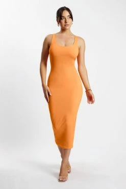 WXI DRESSES India Scoop Neck Maxi Dress - Tangerine 12 WXI DRESSES India Scoop Neck Maxi Dress - Tangerine