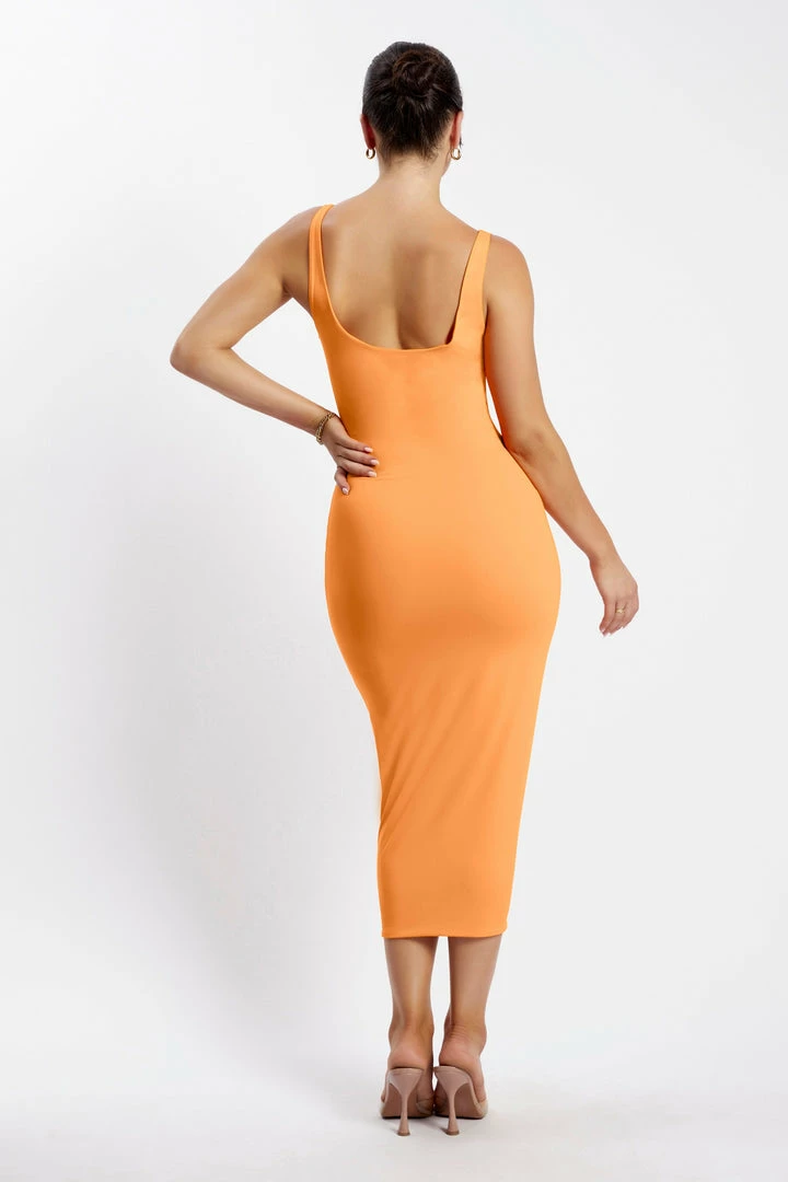 WXI DRESSES India Scoop Neck Maxi Dress - Tangerine 2 WXI DRESSES India Scoop Neck Maxi Dress - Tangerine