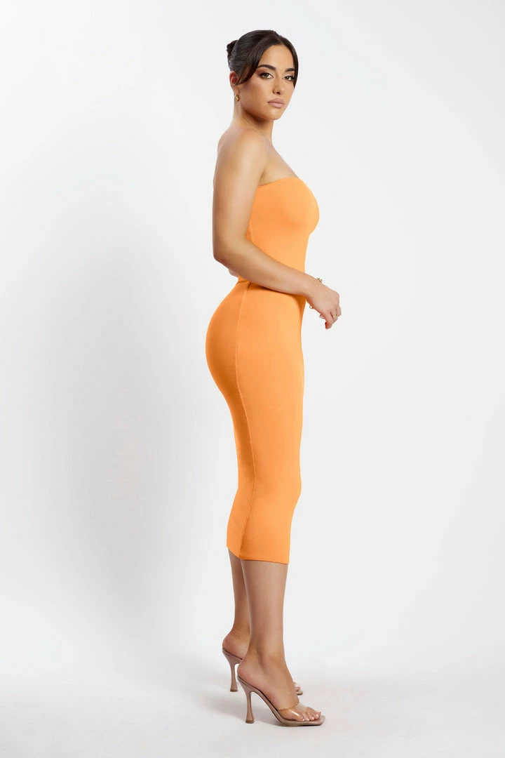 WXI Cassidy Strapless Midi Dress - Tangerine 5 WXI Cassidy Strapless Midi Dress - Tangerine