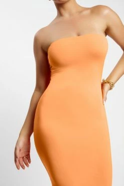 WXI Cassidy Strapless Midi Dress - Tangerine 10 WXI Cassidy Strapless Midi Dress - Tangerine