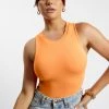 WXI Jordyn Tank Sleeveless Bodysuit - Tangerine All Tops