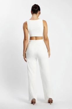 WNG Saskia Straight Leg Trousers - White