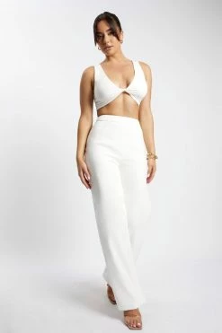 WNG Saskia Straight Leg Trousers - White