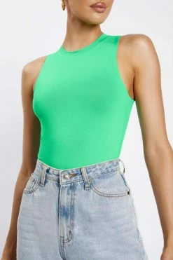 WXI Jordyn Tank Sleeveless Bodysuit - Fresh Green