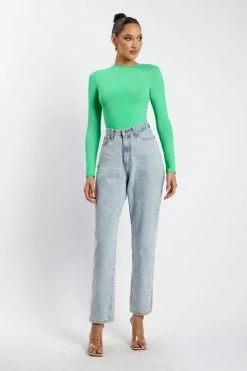 WXI Delilah Long Sleeve Crew Neck Bodysuit - Fresh Green 14 WXI Delilah Long Sleeve Crew Neck Bodysuit - Fresh Green