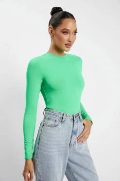 WXI Delilah Long Sleeve Crew Neck Bodysuit - Fresh Green 18 WXI Delilah Long Sleeve Crew Neck Bodysuit - Fresh Green