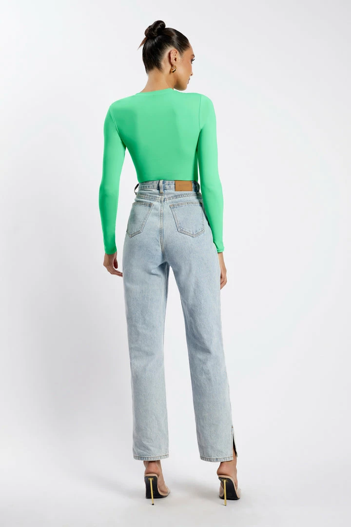 WXI Delilah Long Sleeve Crew Neck Bodysuit - Fresh Green 7 WXI Delilah Long Sleeve Crew Neck Bodysuit - Fresh Green