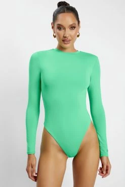 WXI Delilah Long Sleeve Crew Neck Bodysuit - Fresh Green 15 WXI Delilah Long Sleeve Crew Neck Bodysuit - Fresh Green