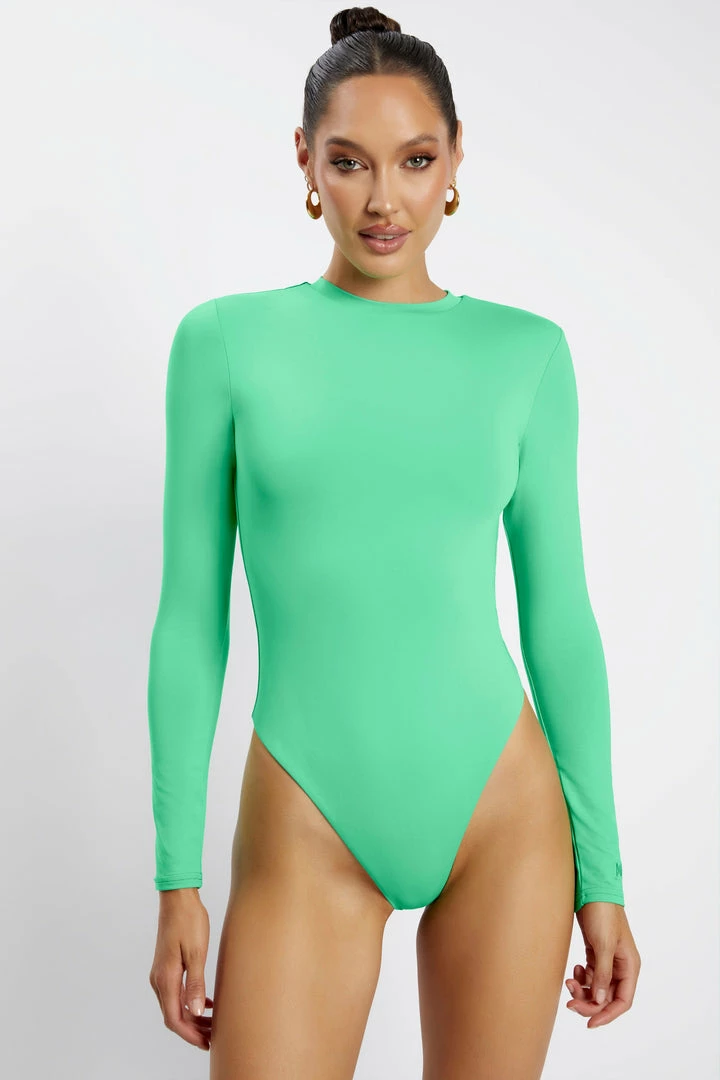 WXI Delilah Long Sleeve Crew Neck Bodysuit - Fresh Green 6 WXI Delilah Long Sleeve Crew Neck Bodysuit - Fresh Green