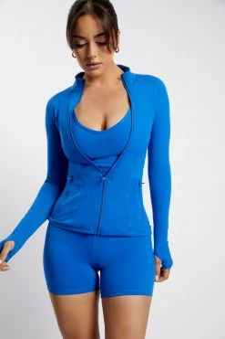 MGH Activewear Tops Luna Zip Up Jacket - Cobalt Blue