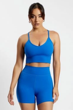 MGH Edena V Back Crop Top - Cobalt Blue