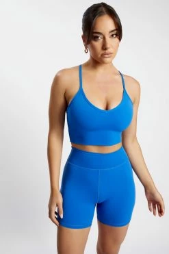 MGH Edena V Back Crop Top - Cobalt Blue