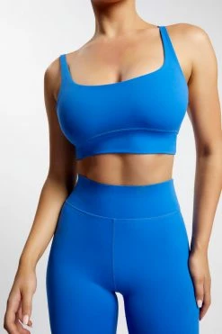 MGH Elise V Back Cami Crop Top - Cobalt Blue