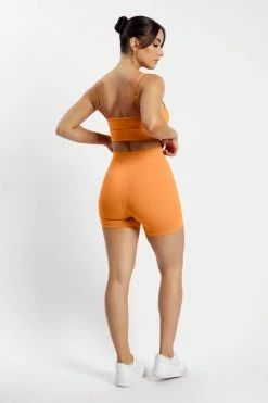 MGH Activewear Tops Summer V Front Crop Top - Tangerine